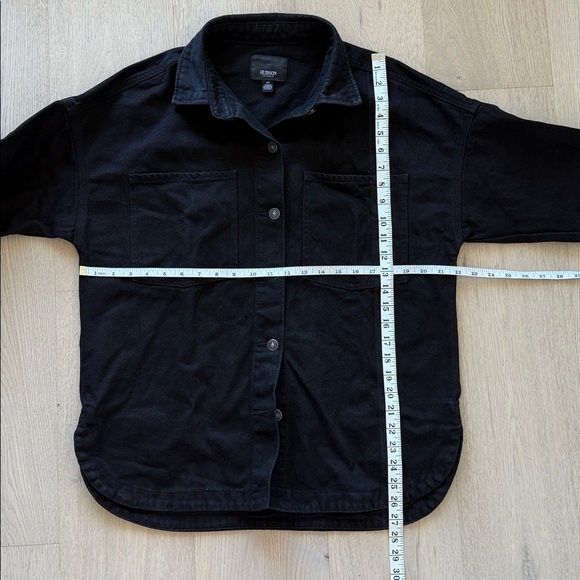 HUDSON Los Angeles Black Denim Canvas Shacket - Picture 5 of 8